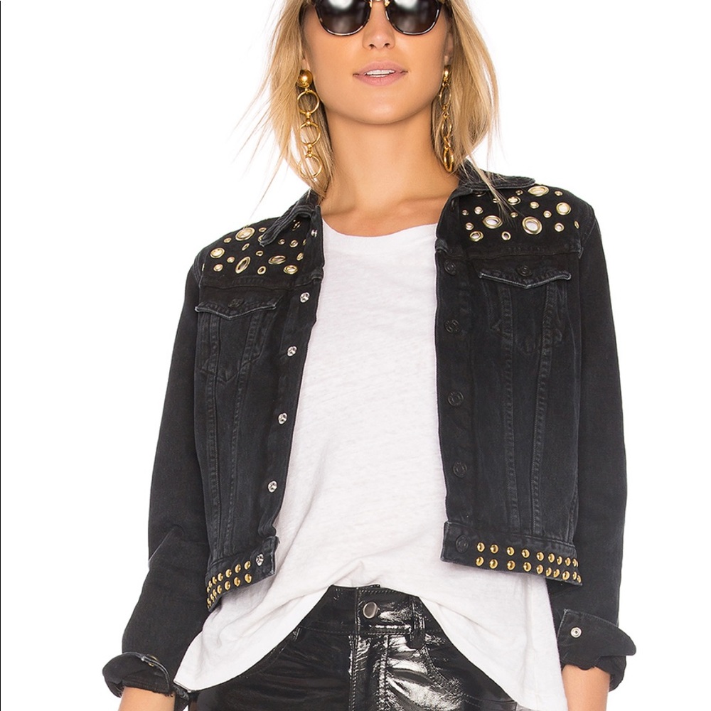 NWT AGOLDE reputation jacket in studded overtone